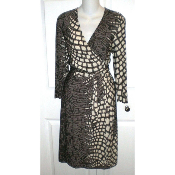 Etcetera‎ Snake Print Jersey Wrap Dress ~2 - Picture 1 of 6